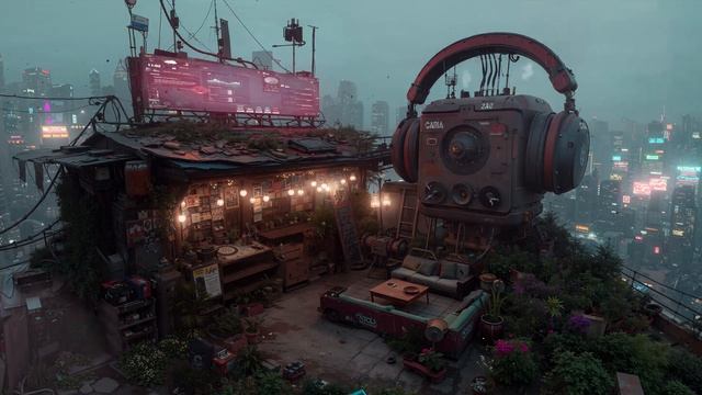 Late Night Frequencies – A Rooftop Music Lab for a Calm Night #LateNight #Lofi