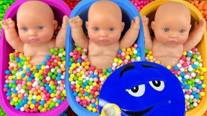 4-Минутное аппетитное видео | Смешиваем Funny Candy ASMR и макияж в 3-х ваннах с волшебной слизью