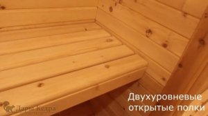 Баня-бочка квадратная 6 метров