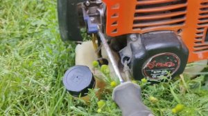 настройка карбюратора на бензокосилка триммер без всяких лишних слов как все выглядеть на практике