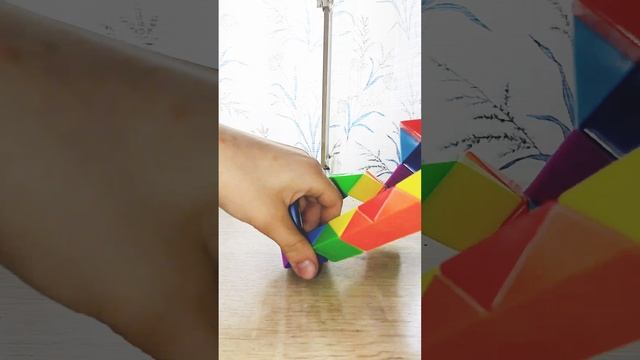 Собираем динозавра анкилозавра из змейки Рубика на 48 звеньев