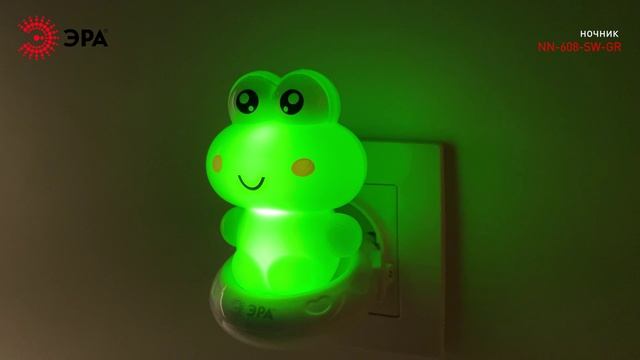 Ночник ЭРА "Лягушонок" NN-608-SW-GR зеленый смотреть онлайн