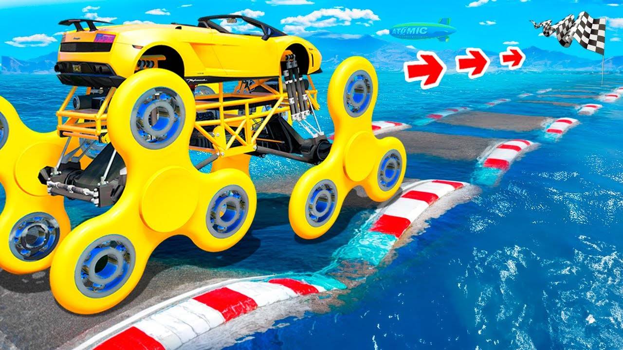 Как далеко тачка сможет проехать по водным кочкам в гта 5 ? смотреть онлайн