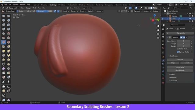 2_Lesson 2  Secondary Sculpting Brushes