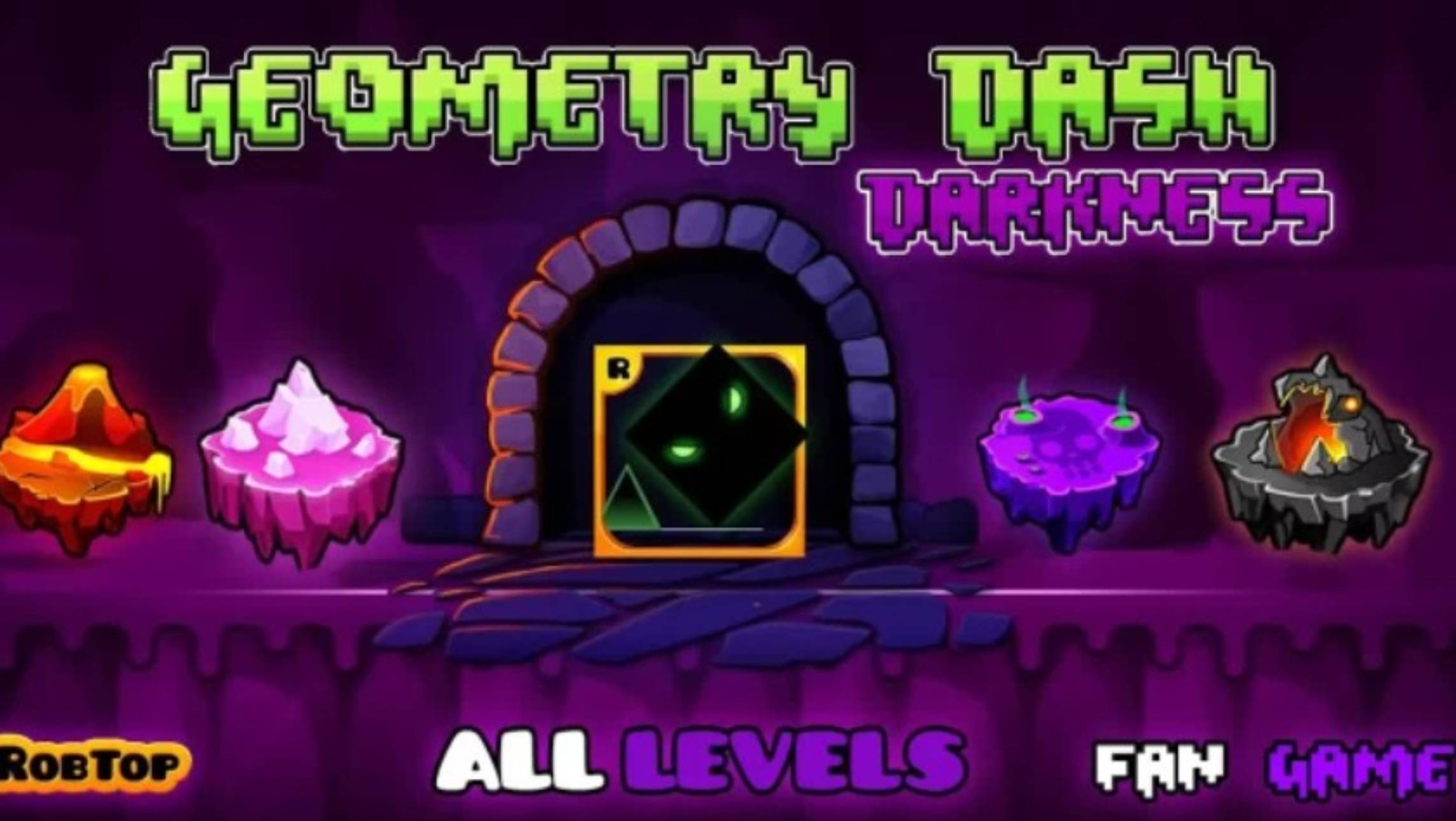 Уровень DARKNESS 2.2 - ALL LEVELS [1-4] / Geometry Dash смотреть онлайн