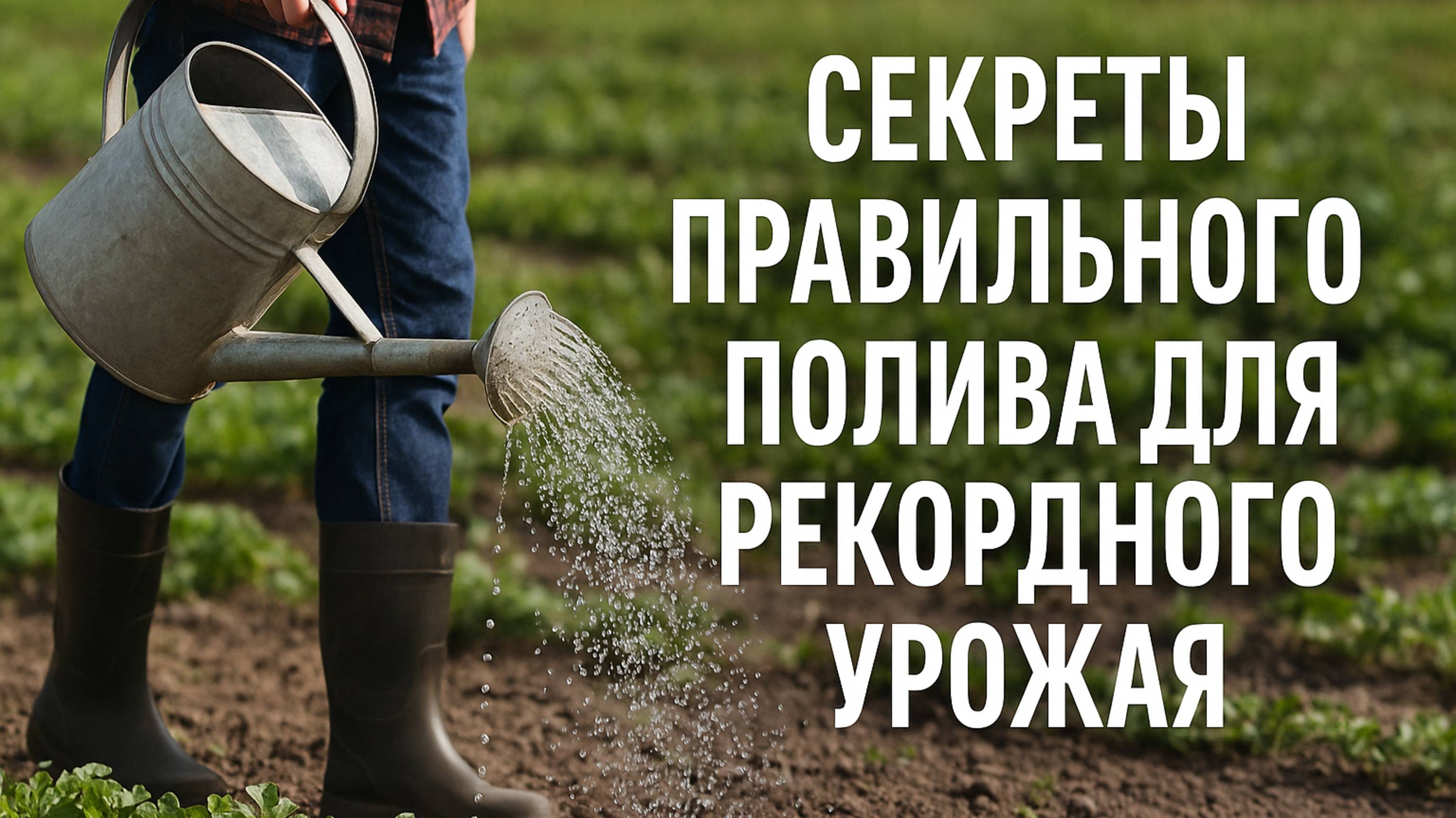 Секреты правильного полива для рекордного урожая.