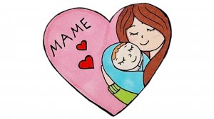 Как нарисовать простой рисунок для МАМЫ