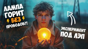 Лампа светится без проводов?! Опасный эксперимент в ночном лесу…