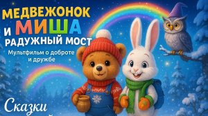 МЕДВЕЖОНОК МИША И РАДУЖНЫЙ МОСТ 🌈 Мультфильм о доброте для детей | Сказки с пользой