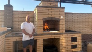 Мангал печь под казан стол наш 170 объект