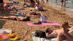 Крым Феодосия пляж Атлантик сегодня 15 июля 2025. Море и погода в Феодосии сейчас. Как выглядит пляж