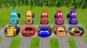 ВСЕ ЦВЕТА ГРУЗОВИКА МАКА ГОНКА НА ПРОЧНОСТЬ ТАЧКИ МОЛНИЯ МАККУИН