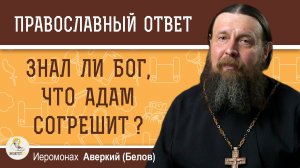 ЗНАЛ ЛИ БОГ, ЧТО АДАМ СОГРЕШИТ ?  Иеромонах Аверкий (Белов)