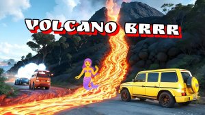 🌋Кто проедет по лаве? Челики не ожидали ЛАВЫ на дороге🌋 Лавовая Бимка. BeamNG drive