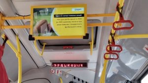 Видеоэкран Трансмедиа в ЛиАЗ 5292 по маршруту 33 в Омске!