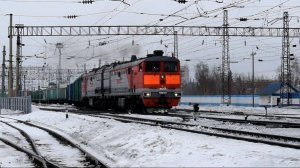 Тепловоз 2ТЭ10М-0714. Отправление.