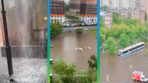Машины уходили под воду, улицы превратились в реки. Мощный ливень застал москвичей врасплох