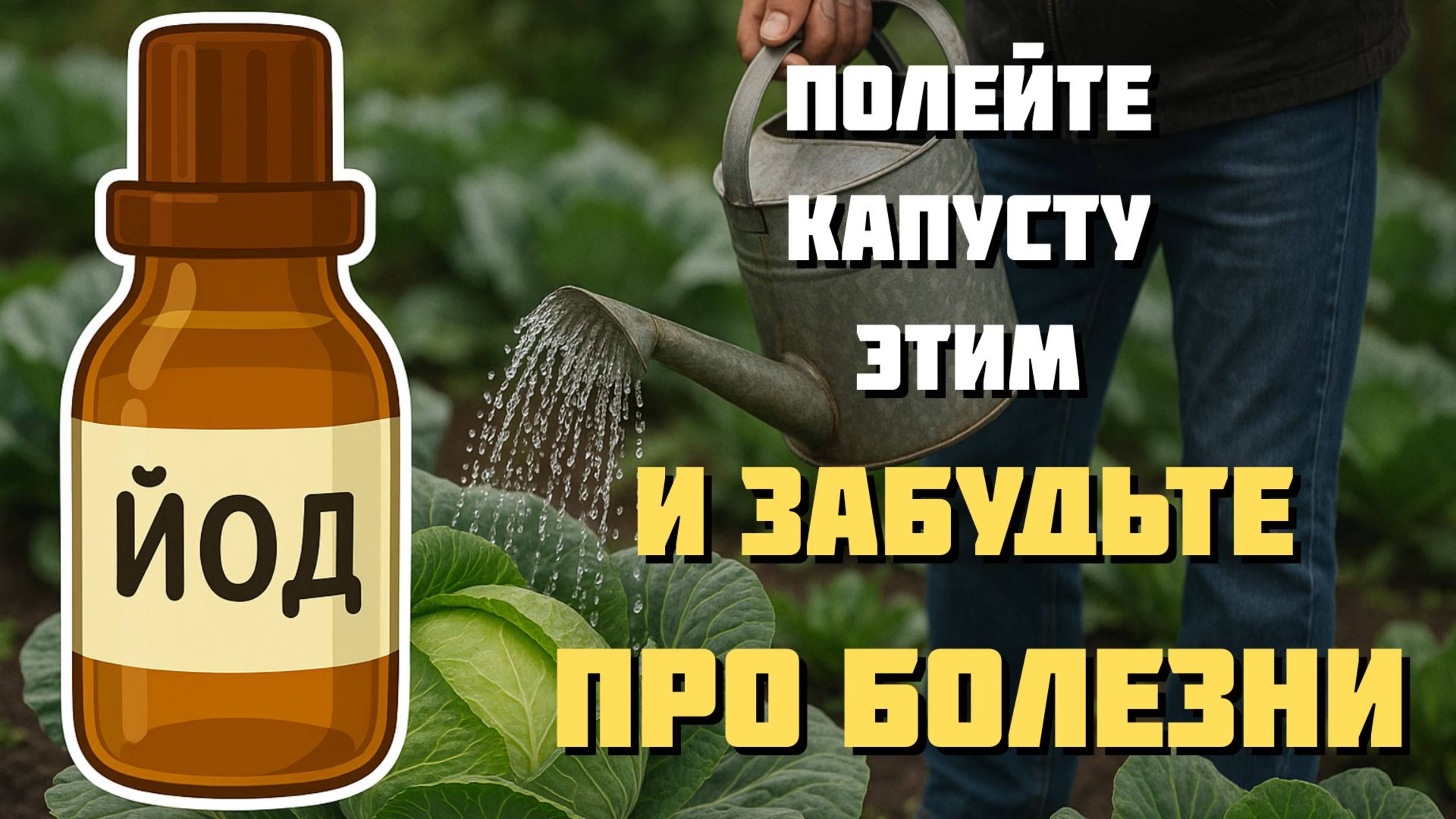 КАПУСТА РАСТЁТ КАК НА ДРОЖЖАХ! Секрет аптечного йода, о котором МОЛЧАТ опытные дачники!
