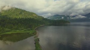 Полёт на квадрокоптере. Озеро Телецкое