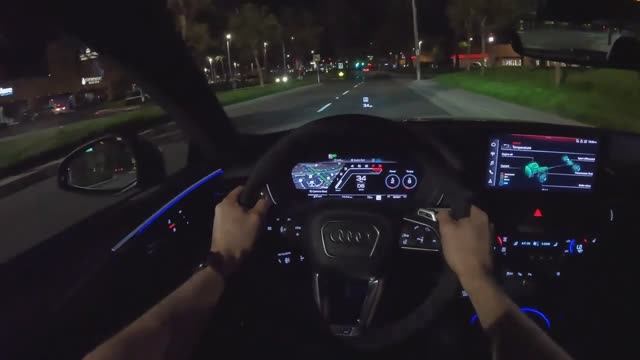 Audi RS5 Competition POV ночной тест-драйв