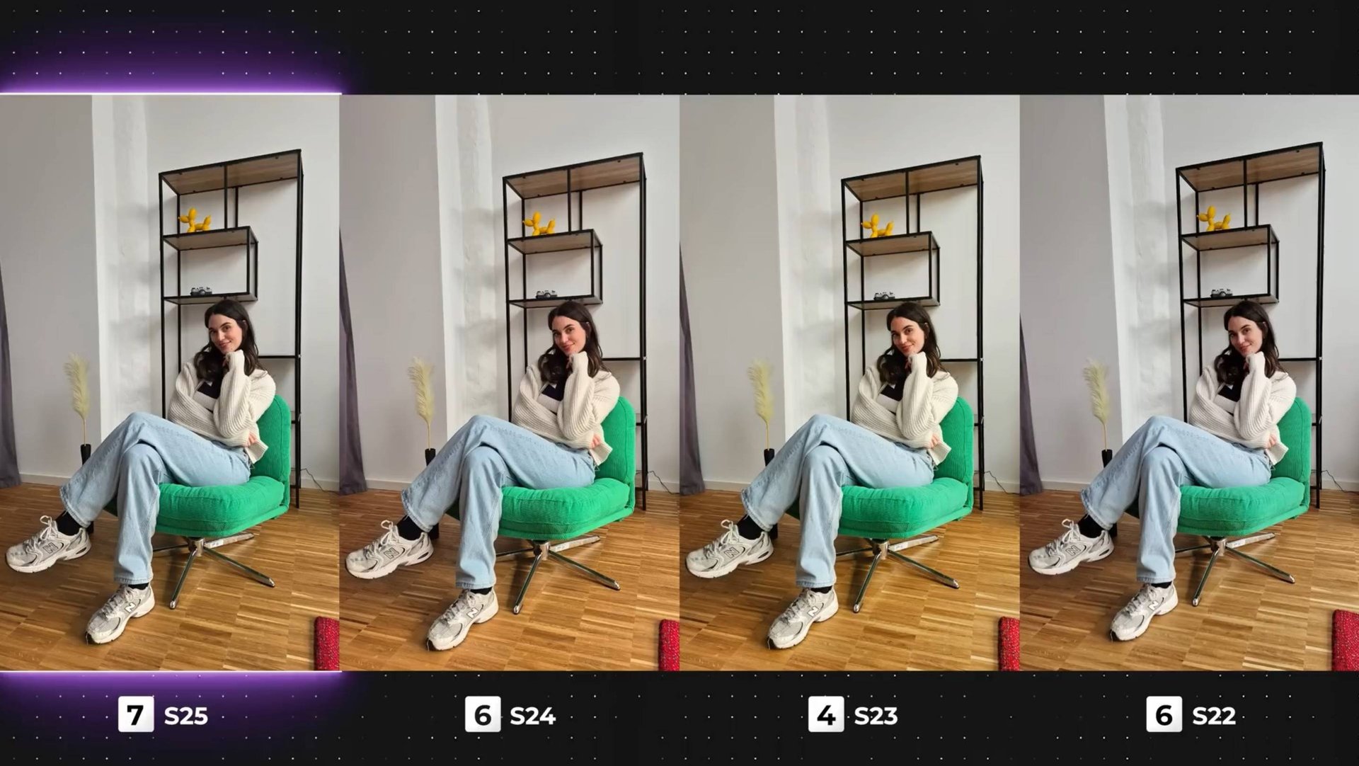 На русском, сравнение камер Samsung S25 vs S24 vs S23 vs S22 / Camera Test смотреть онлайн