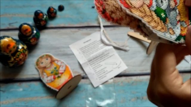 66. Вышивка крестом. Матрешка от МП-Студия. Сборка матрешки смотреть онлайн