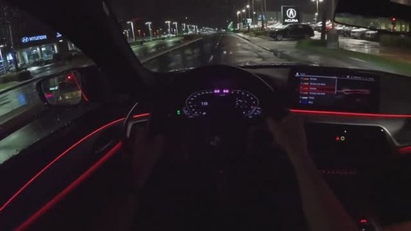 BMW M5 Competition POV ночной тест-драйв
