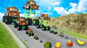 МОНСТЕР ТРАК МЭТР ПРОХОДИТ ПОЛОСУ ПРЕПЯДСТВИЙ ТАЧКИ МОЛНИЯ МАККУИН