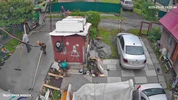 Плита под гараж за три минуты.