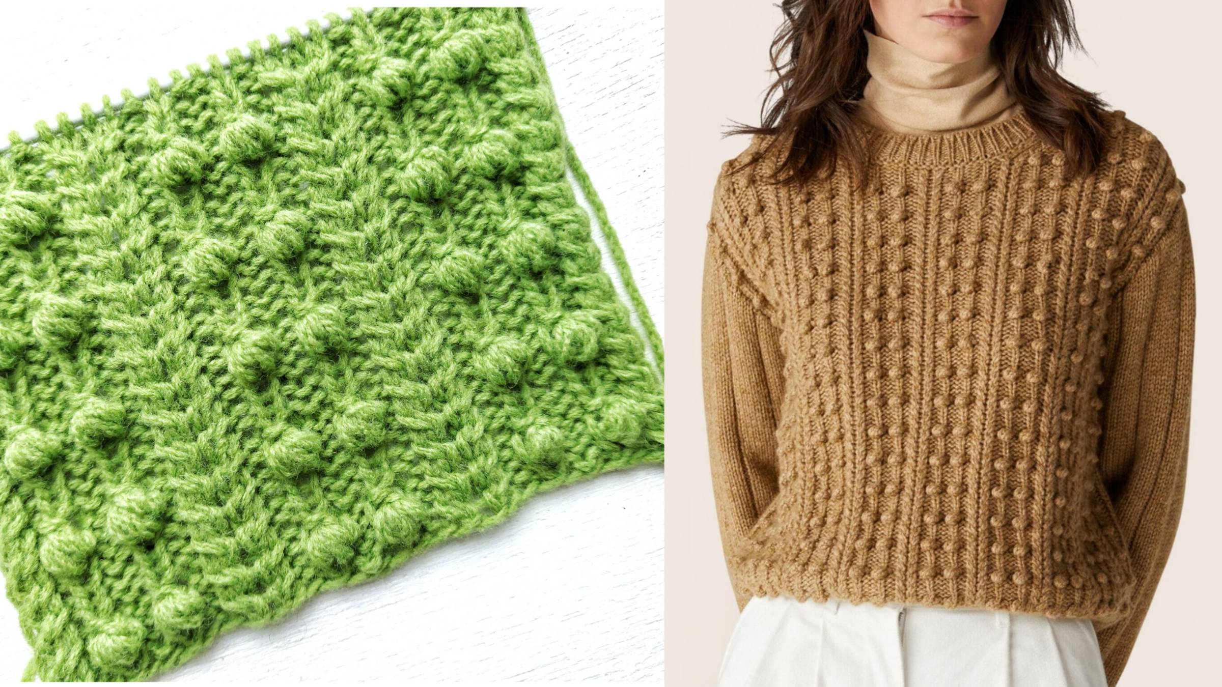 Очаровательный узор с объёмными шишечками по мотивам джемпера от Лоро Пиана смотреть онлайн