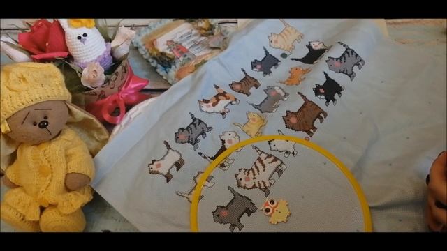 97. Рукодельные итоги апреля, планы на май. Вышивка крестом. смотреть онлайн