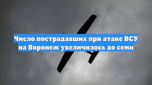 Число пострадавших при атаке ВСУ на Воронеж увеличилось до семи