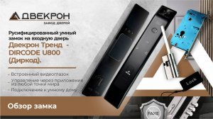 Хотите открывать дверь Алисой? Тогда выбирайте смарт DIRCODE U800 на входную дверь Двекрон Трен!