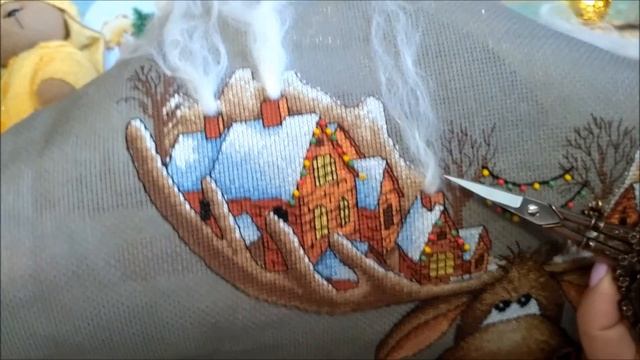 82. Рождественский лось от Панна - первый финиш года. Как пришивать дым на лосе. ZM-7103 смотреть онлайн