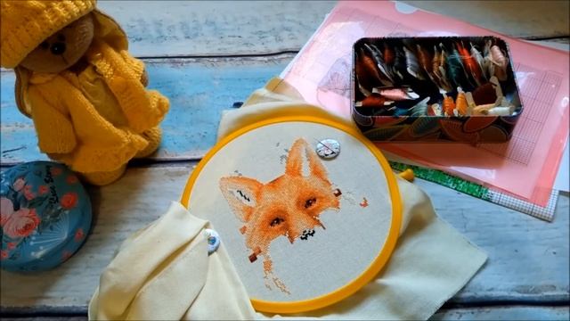 75. Вышивка крестом. Лиса-индеец я зайцем - авторская схема от Светланы Сичкарь смотреть онлайн
