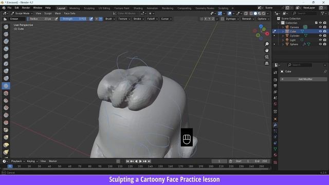 8_Putting It All Together  Sculpting a Cartoony Face