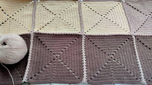 Плед крючком. Соединяю мотивы.