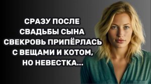 ИСТОРИИ ИЗ ЖИЗНИ: СРАЗУ ПОСЛЕ СВАДЬБЫ СЫНА СВЕКРОВЬ ПРИПЁРЛАСЬ С ВЕЩАМИ И КОТОМ, НО НЕВЕСТКА...