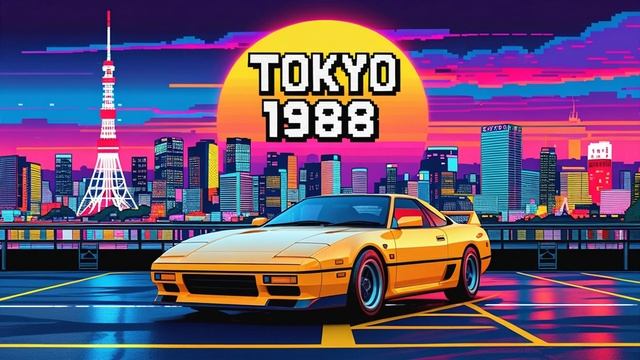 Tokyo 1988 – J-Pop Sparkle & Synthwave Skies