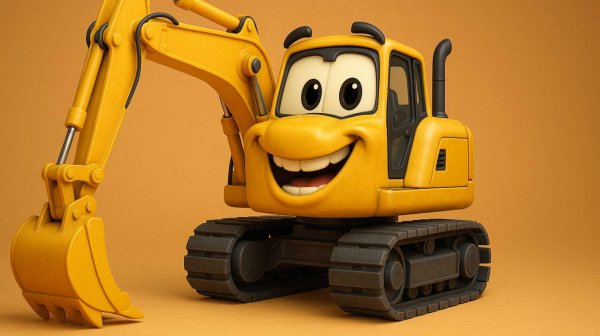 Мультик про ЭКСКАВАТОР | Песенка про машинки | Мультики про машинки