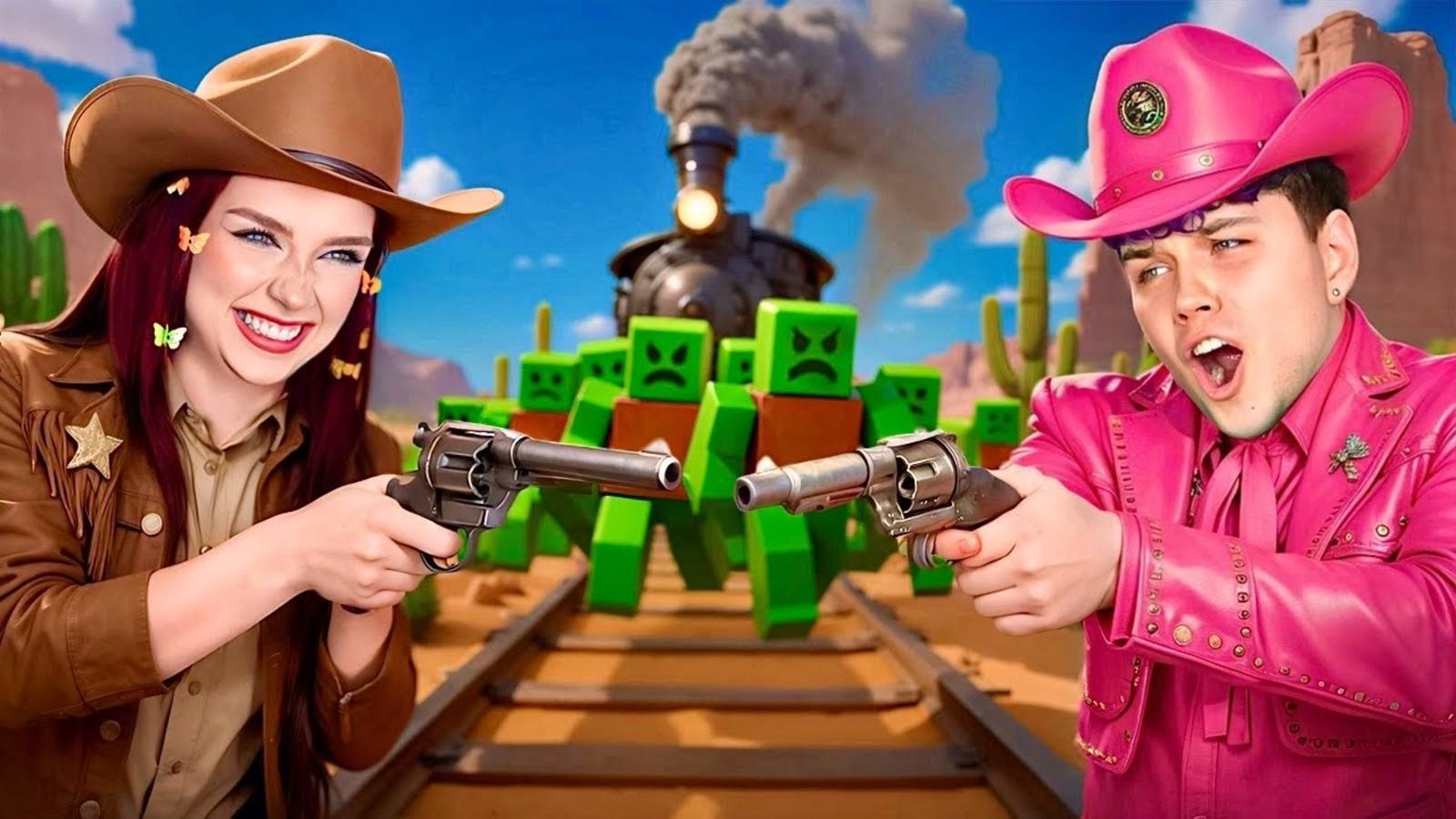 Сбежали от ЗОМБИ в Мертвые рельсы в ROBLOX смотреть онлайн