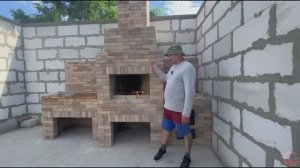 Сложили барбекю из лего кирпича в Образцово