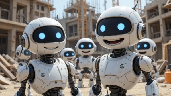 Роботы на стройке