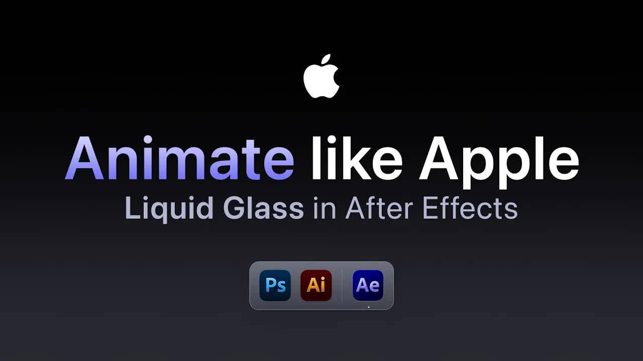 Создание анимации интерфейса в стиле Apple в After Effects (Liquid Glass UI Animation) смотреть онлайн