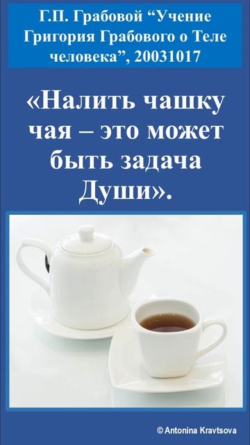О чае и задаче Души в Учении Г. Грабового о Теле Человека