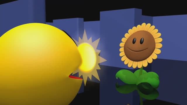 PACMAN против Plants vs Zombies / Приключения PACMAN смотреть онлайн