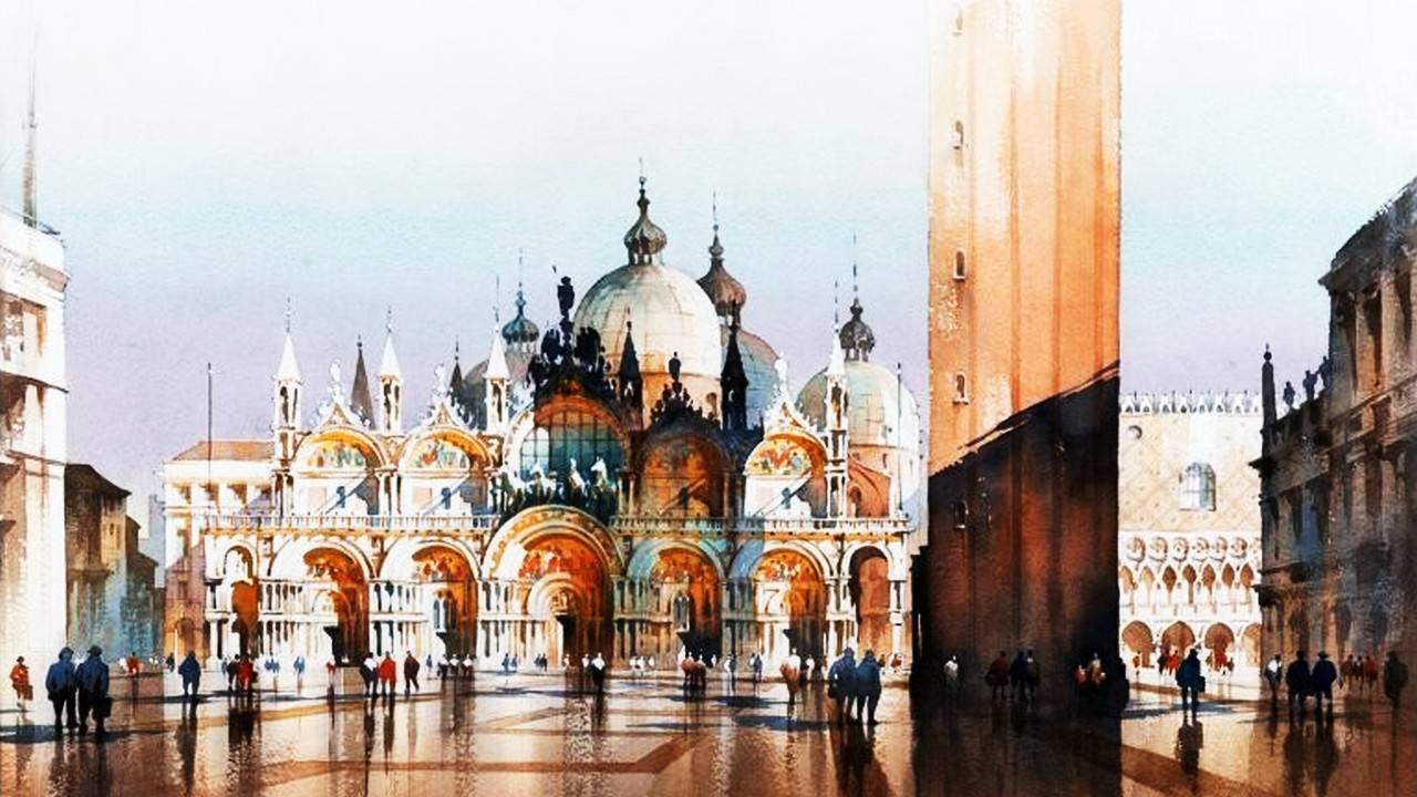 Акварельные пейзажи художника Томаса Шаллера смотреть онлайн