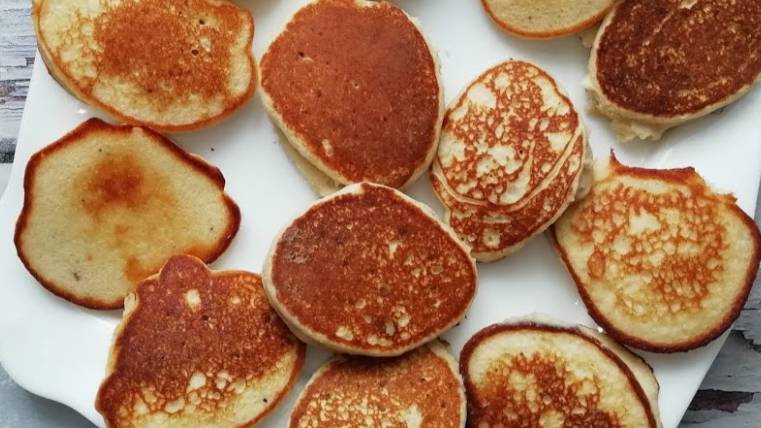 Оладьи с бананом и рисовой мукой. смотреть онлайн