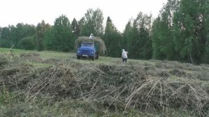 ЕГО БОЯЛИСЬ ВСЕ ГОРОДСКИЕ! СЕНОКОС В ДЕРЕВНЕ НА СТАРОМ ГАЗ-53.