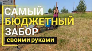 Самый бюджетный забор своими руками